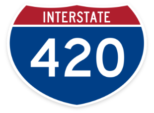 interstate 420 road sign emblem